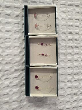 (3) Pair Gem Drop Earrings - Dandelion